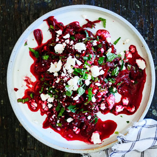 Carrot and Beet Salad with Feta - Recipe photo by Kitchen Konfidence