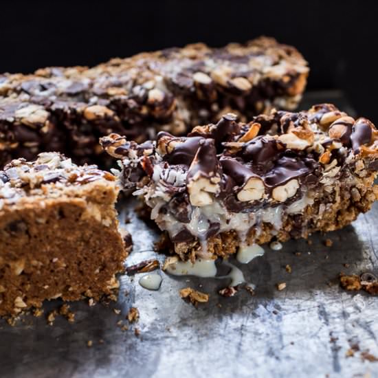 7-Layer Dulce De Leche Cookie Bars - Recipe photo by halfbakedharvest