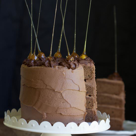 Dark Chocolate Ganache Cake - Recipe photo by Wholesome Patisserie