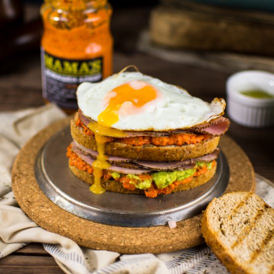 Sandwich with ham and egg - Recipe photo by veselina zheleva