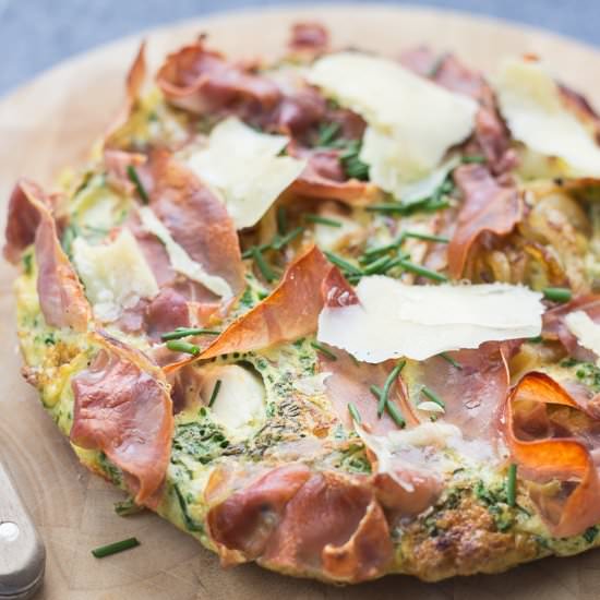 Cheese, Herb, Prosciutto Frittata - Recipe photo by Stasty