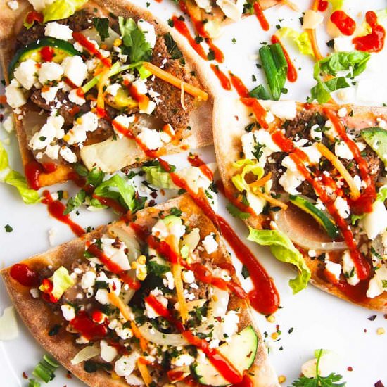 Gluten Free Steak Salad Flatbread - Recipe photo by Cotter Crunch