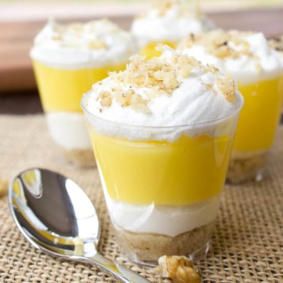 Lemon Lush Dessert Shooters - Recipe photo by SugarSpunRun