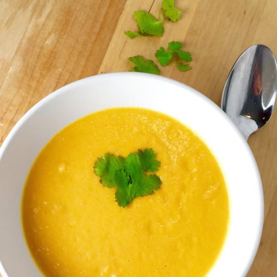 Carrot Ginger & Coconut Milk Soup - Recipe photo by theoptimalistkitchen