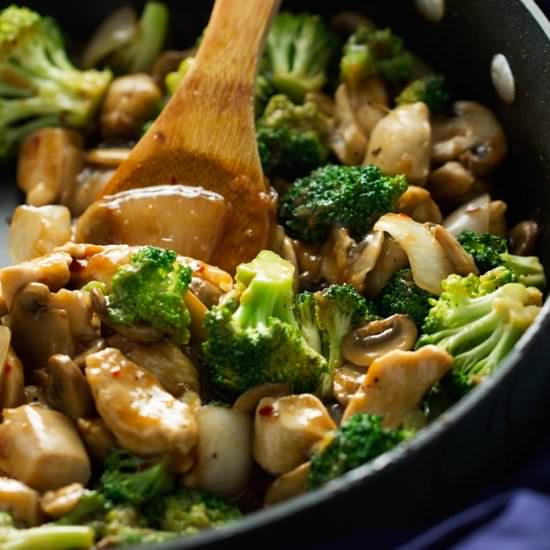 Ginger Chicken Stir-Fry Broccoli - Recipe photo by littlespicejar