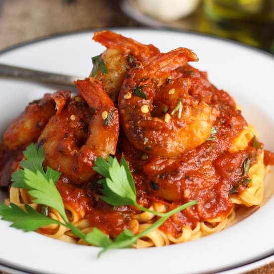 Shrimp Fra Diavolo - Recipe photo by platingsandpairings