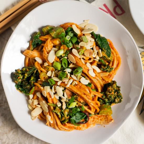 Almond Butter Curry Noodles - Recipe photo by SaltandWind