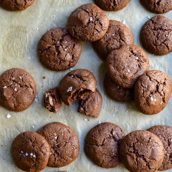 Salted Dark Chocolate Cookies - Recipe photo by Bibbyskitchenat36