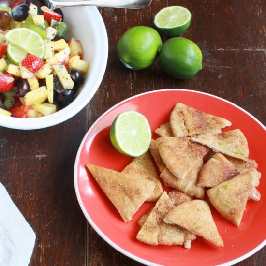 Lime Chili Chips & Fruit Salsa - Recipe photo by TspCurry