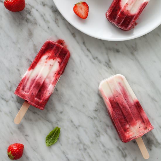 Strawberry Mojito Popsicles - Recipe photo by toetjeaddicted