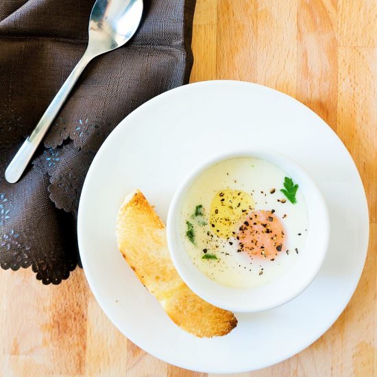 Egg en Cocotte - Recipe photo by foodiebaker