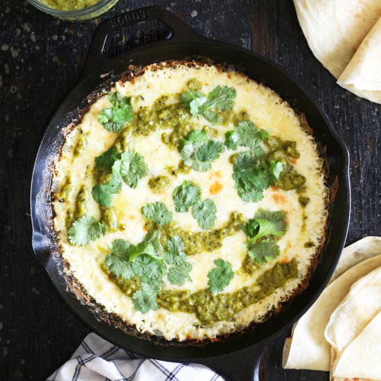 Roasted Poblano Queso Fundido - Recipe photo by Kitchen Konfidence