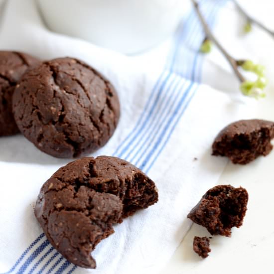 Vegan Double Chocolate Cookies - Recipe photo by vegancrossroads