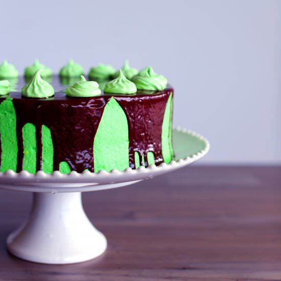 Mint Chocolate Chip Cake - Recipe photo by EatSomeWearSome