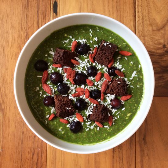 Matcha Coconut Chia Green Breakfast - Recipe photo by Imperfectly Paleo