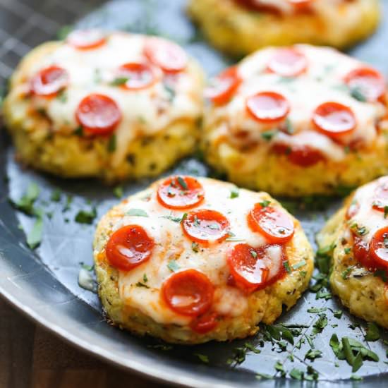 Mini Cauliflower Pizzas - Recipe photo by damndelicious