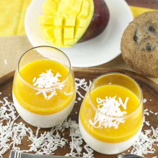 Coconut Panna Cotta With Mango - Recipe photo by tiffanybendayan