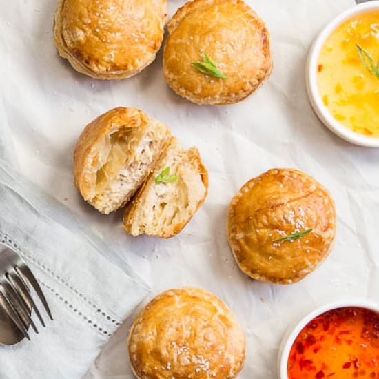 Crab Rangoon Mini Pastry Puffs - Recipe photo by No Spoon Necessary