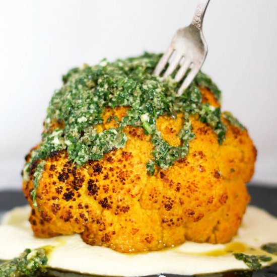 Whole Roasted Cauliflower - Recipe photo by adoring-kitchen