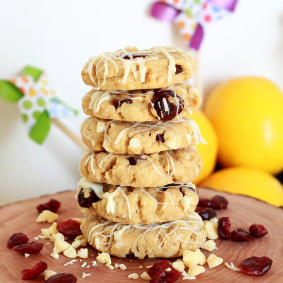 Healthy Lemon Cranberry Cookies - Recipe photo by Summer Bakes