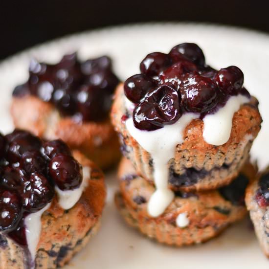 Blueberry Vanilla Protein Muffins - Recipe photo by Our Wholesome Ways