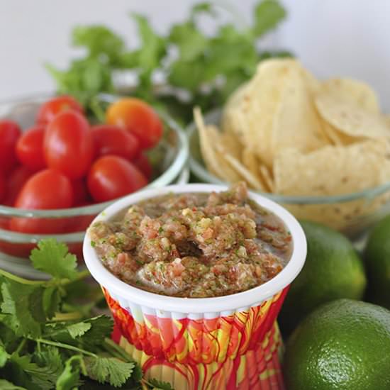 Fresh Homemade Salsa - Recipe photo by delineate your dwelling