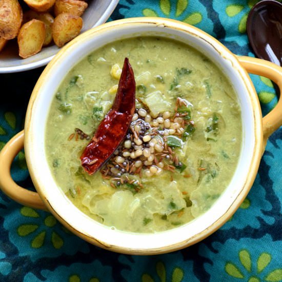 Cabbage and Spinach Dal - Recipe photo by cookingwithpree