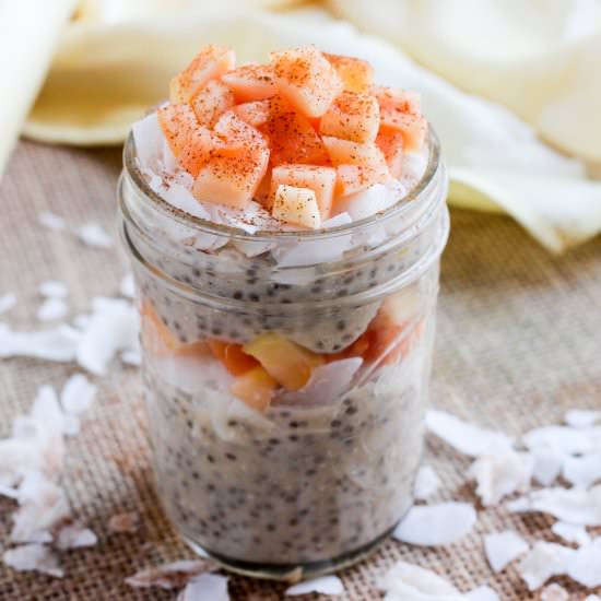 Papaya Coconut Chia Pudding - Recipe photo by stephinthyme