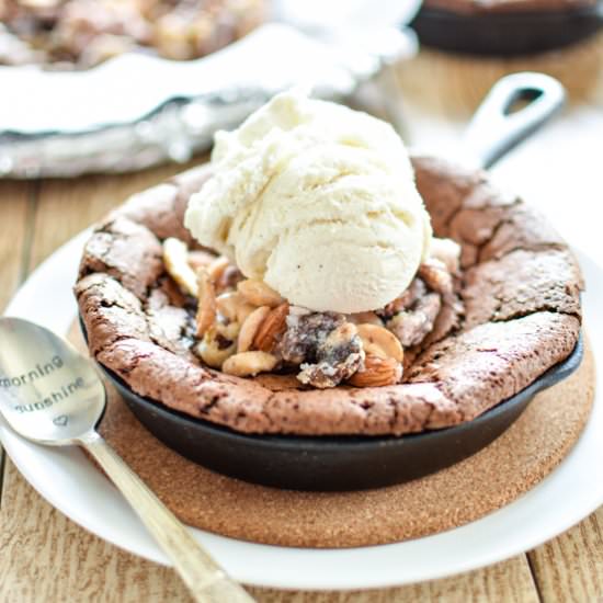 Skillet Brownies - Recipe photo by cookingandbeer