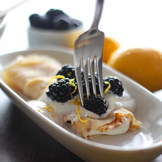 Honey Lemon Greek Yogurt Crepe - Recipe photo by wrightfamilytable