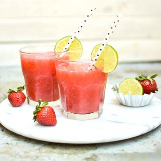 Frozen Strawberry Margaritas - Recipe photo by SprinkledWithJules