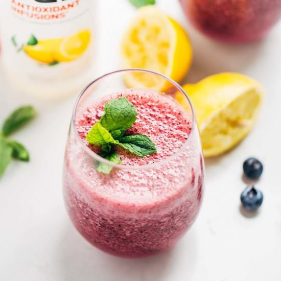 Frosted Blueberry Lemonade - Recipe photo by pinchofyum