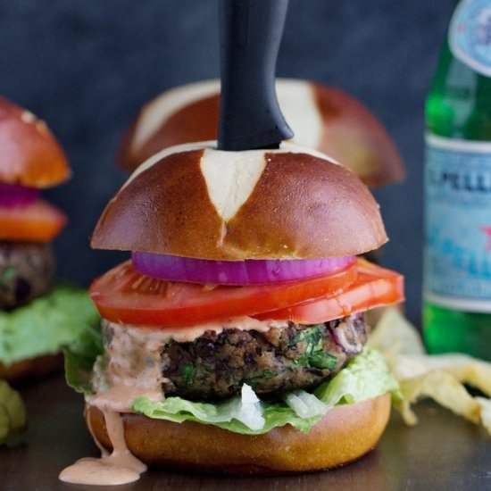 Black Bean Mushroom Burgers - Recipe photo by littlespicejar