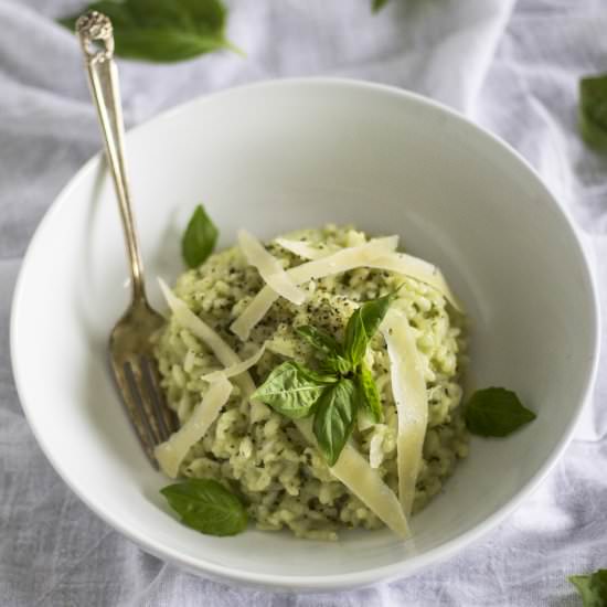 Pesto Risotto - Recipe photo by My Diary of Us