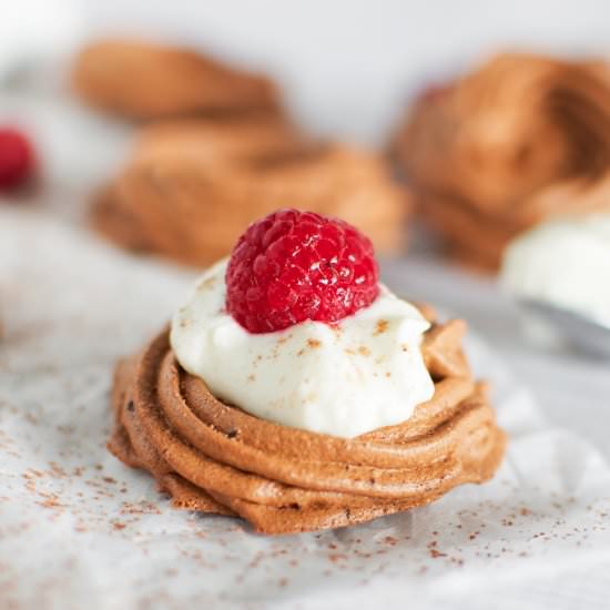 Paleo chocolate meringue nests - Recipe photo by Claire K Creations
