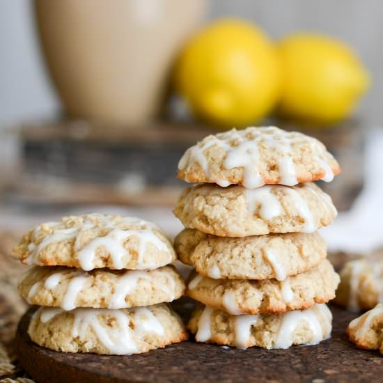 Glazed Lemon Protein Sugar Cookies - Recipe photo by Our Wholesome Ways