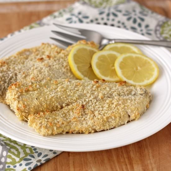 Parmesan crusted tilapia - Recipe photo by erinblueburke