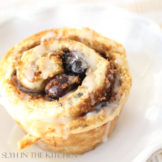 Blueberry Cinnamon Rolls - Recipe photo by Slyh In The Kitchen