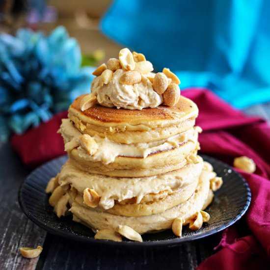 Peanut Butter Overload Pancakes - Recipe photo by Kleinworth &amp; Co