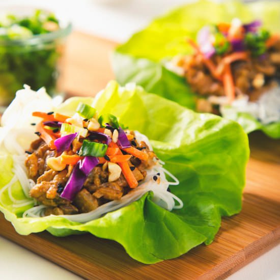Thai Lettuce Wraps - Recipe photo by PicklesNHoney