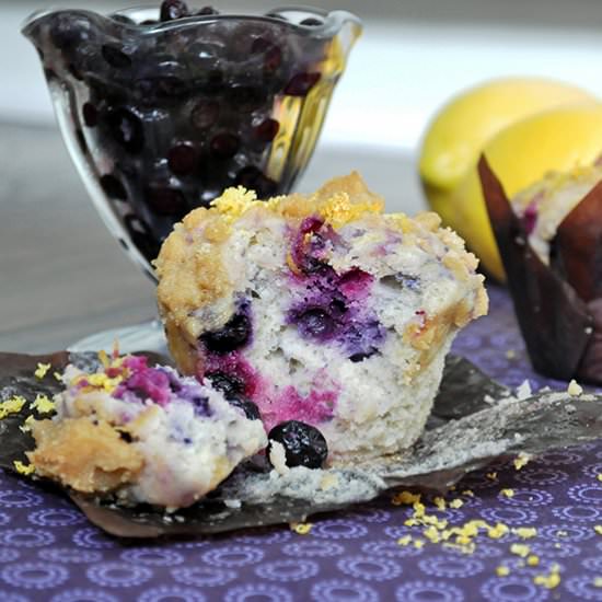 Lemon Blueberry Muffins - Recipe photo by BatterandDough