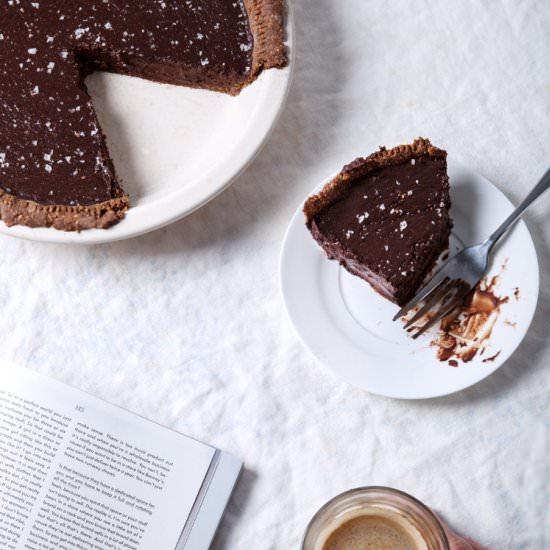 Salted Hazelnut Chocolate Pie - Recipe photo by heidisbridge