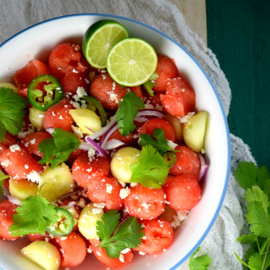 Refreshing Cucumber-Watermelon Salad - Recipe photo by naivecookcooks