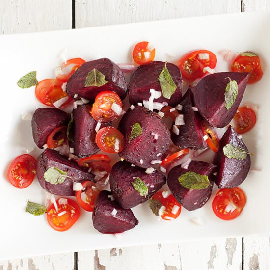 Roasted Beets and Tomato Salad - Recipe photo by ohmydish