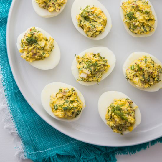 Herbed Deviled Eggs - Recipe photo by FoodFanatical