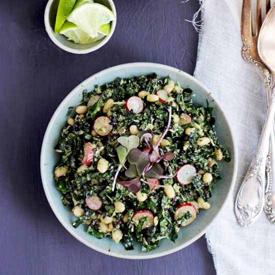 White Bean Black Rice Kale Salad - Recipe photo by calizona