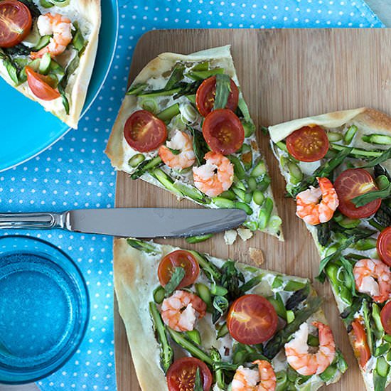 Tarte Flambee with Asparagus - Recipe photo by strudelandcream