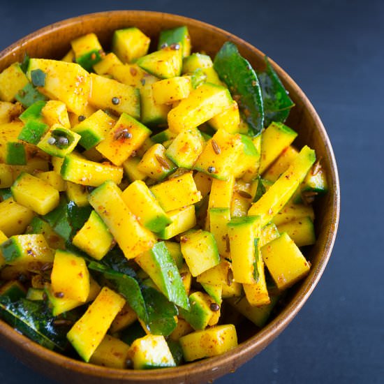 Instant Raw Mango Pickle - Recipe photo by SonysKitchen
