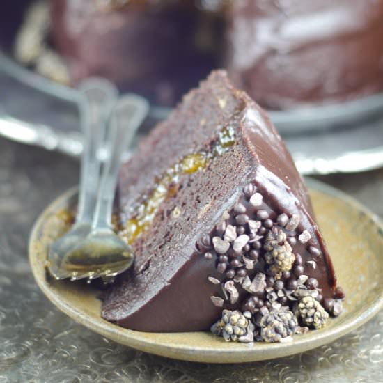 Sacher Torte {Gluten-Free, Vegan} - Recipe photo by Audrey @ Unconventional Baker