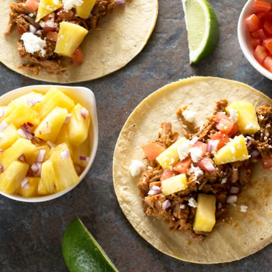 Slow Cooker Tacos Al Pastor - Recipe photo by cakenknife